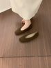 French Flat Footed Warm And Fluffy Cotton Scoop Shoes, Korean Version Versatile Hairy Shoes For Women's Outdoor Wear, Autumn And Winter Bean Shoes_vogvips.com