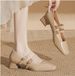 Bare Color Mary Jane Small Leather Shoes For Women With A Skirt, Thick Heel, Women's Evening Dress, Gentle Style Shoes For Women_vogvips.com