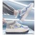 Men's High Top Canvas Shoes Height Increasing White Sneakers Trendy Skateboarding Lace Up Student Comfortable Platform Casual_vogvips.com