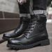 Men's Boots High-top Fleece Warm Tooling Martin Boots Soft-faced Brie Men's Boots_vogvips.com