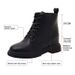2024 New Height-Increasing Martin Boots For Women, Genuine Leather, Fleece-Lined, Chunky Heel, Short Autumn And Winter_vogvips.com