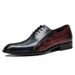 Cowhide shoes men's business British formal leather shoes carved fashion wedding square toe men's leather letter Oxford shoes_vogvips.com