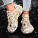Women's European Style Low Top Shoes with Rhinestone Durian Sole Non Slip Sports Casual Single Shoes 2026 New Dad Shoes_vogvips.com