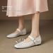 Cameido Mary Jane Shoes With Insole Summer Hollow Breathable Soft Sole And Upper One Strap_vogvips.com