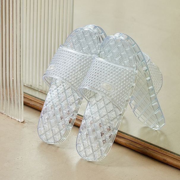 Crystal Slippers For Men, Plastic Home Wear, Durable Indoor Bathroom Non-Slip Couple Slippers, Breathable Cool Slippers For Women_vogvips.com