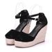 10cm Water Platform Slope Large Bohemian Fish Mouth High Heel Sandals_vogvips.com