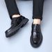 Top Layer Sheepskin British Style 2024 Trendy Business Casual Leather Men's Large Round Toe Shoes_vogvips.com