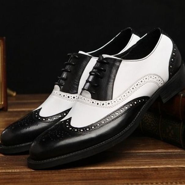 Euro Step Beijiang Wolf Spring Shoes New Brogue Carved Large Size Color Block Trendy Versatile Youth Men's Business Fashion_vogvips.com