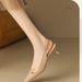 Women's Closed-toe Sandals 2025 Summer French Style Elegant Backless Kitten Pointed Toe Shallow Cut Stiletto High Heel_vogvips.com