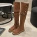 Chunky-heeled Knight Boots Women's Autumn/Winter New Retro Western Long Boots_vogvips.com