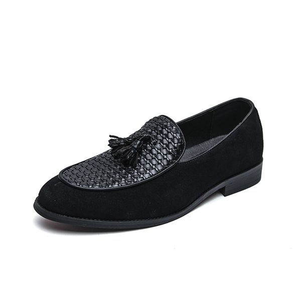 Large Size Fringe Slip-on Shoes For Men - Stylish European Fashion Runway Outfit - Leather Shoes For Men With A Unique Style For Business Purposes_vogvips.com