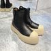 Women's Shoes New High Top Boots Mona Same Style Big Head Thick Bottom Short Boots Women's Genuine Leather Martin Boots Cigarette Boots_vogvips.com