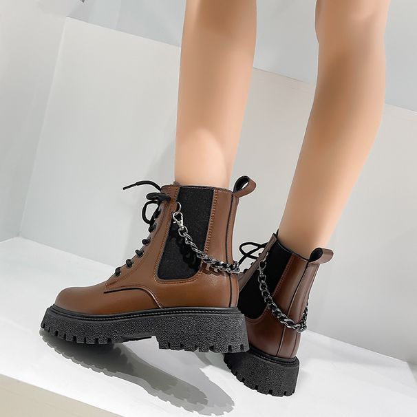 High Top Martin Women, Autumn And Winter New British Style Casual Versatile Skirt, Showing Off Legs, Slim Boots For_vogvips.com