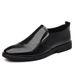 Men's Slip-On Leather Shoes Vintage Business Formal Comfort Dress Shoes_vogvips.com