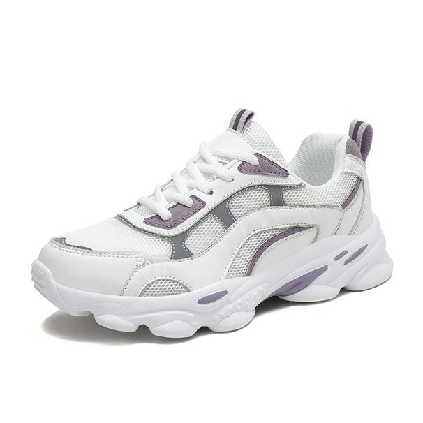 Spring And Autumn Dad For Women, Korean Style Running Color-Block Lightweight Breathable Soft Student Sports Shoes,_vogvips.com
