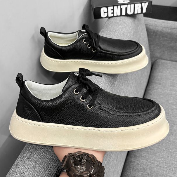 ct Ct Suitable For All Seasons 2024 New Autumn Sports Low-top Thick-soled Work Waterproof Casual Leather Shoes Men's Driving Sneakers_vogvips.com