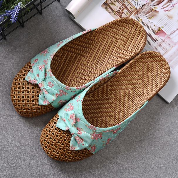 Summer Asian Grass Couple Slippers Men Home Indoor Non-Slip Thick Sole Floor Linen Slippers Women Home_vogvips.com
