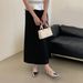 Cameido Mary Jane Shoes Low Heel For Women Spring French Square Toe With Rhinestones_vogvips.com