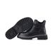 VICKI BROWN Men's Black Leather Ankle Combat Boots, Soft Fabric Lining Comfort Padded Insole, Non-Slip Block Rubber Sole Casual Work Outdoor Boot_vogvips.com