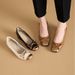 2026 New Fashion Women's High Heels, French Style Bowknot Genuine Leather Slip-On Casual Mary Jane Shoes_vogvips.com