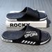 New Type One Word Summer Outerwear, Home Furnishings, Bathroom Wear Resistant, Clip On Slippers For Men's Beach Shoes_vogvips.com