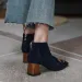New Autumn/Winter Women Sheep Suade Toe Square Heel Mid-Heel Ankle Boots Fringed Zipper Fashion Office Lady Shoes_vogvips.com
