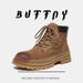 The Style Does Not Kick Badly. Medium-top Martin Boots, Tooling Shoes, High-top Cotton Shoes, Thickened Men._vogvips.com