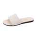Fairy Style Fashion One-character Tide Flat Bottom Open-toed Fish Mouth Muffin Low Slippers_vogvips.com