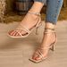 New Cross-border Summer Style Square-toed Strap Sanda For Women, Fairy-style High-heeled Shoes With Thin_vogvips.com