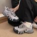 Autumn Winter New Mesh Breathable Lightweight Sports And Leisure Women S High End Color Collision Heightening Dads_vogvips.com
