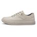 Men's Round Head Board Shoes Cowhide Surface Breathable Casual White Shoes Thick Sole Low Top Sports Men's Shoes_vogvips.com