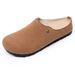 Women's New Comfortable Casual Shoes Thick Closed Toe Mules Outdoor Soft Sole Style Slip-On Flats_vogvips.com