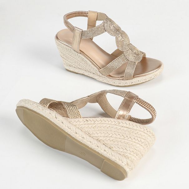 Women's Braided Wedge Sandals For Women - Adjustable Ankle Strap Summer Shoes With Thick Platform_vogvips.com