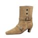 813-1 European And American Style Retro Design For Women Small Square Toe Belt Buckle Niche Fashion Mid-Calf Women's_vogvips.com