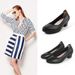 MTX 2025 Spring New High Heels Round Toe Chunky Heel Shallow Mouth Leather Work Large Size Office Professional Single Shoes_vogvips.com