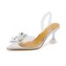 2025 Summer New Stunning Transparent Crystal Flower High Heels Fairy Rhinestone Stiletto Pointed Closed Toe Sandals For_vogvips.com