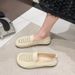 Summer 2025 New Breathable Mesh Hollow With Soft Bottom And Anti Slip One Step Shoes, Mom Sandals, Women's Single Shoes_vogvips.com