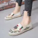 Alte Peking-Tuch-Frauen-ethnische Flache Mund-Fischer-chinesische Art-Leinwand-gestickte Gesichtsmaske-faule Schuhe_vogvips.com