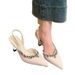 2025 New High Satin Toe Shoes Black Women's Pointed Rhinestone Sexy Closed- Stunning Thin Style Closed-Toe Heels Summer Heel_vogvips.com