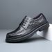 Top Layer Sheepskin British Style 2024 Trendy Business Casual Leather Men's Large Round Toe Shoes_vogvips.com