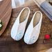 Slip Made Of Linen Fabric With Three-dimensional Relief Embroidery, Summer Women's Cloth Shoes For Wearing Cool_vogvips.com
