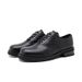 ShoeVault 2025 New Brown Leather For Men Round Toe Thick Sole Wedding Groom Unique Casual Derby Shoes_vogvips.com