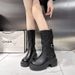 Simple Round Head Dopamine Outer Wear Small Naked Boots 2025 Internet Celebrity Retro Small Fragrant Style Thick Heel Medium Tube Martin Boots_vogvips.com