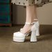 12cm Wedding Shoes Bridal Artifact Petite Chunky Heel Platform Waterproof Mary Jane High Heels 2024 Autumn New Model_vogvips.com