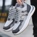 Men's Shoes With Mesh Upper, Trendy Flying Woven Sports Shoes, Fashionable Outdoor Running Shoes, Breathable Casual Shoes_vogvips.com