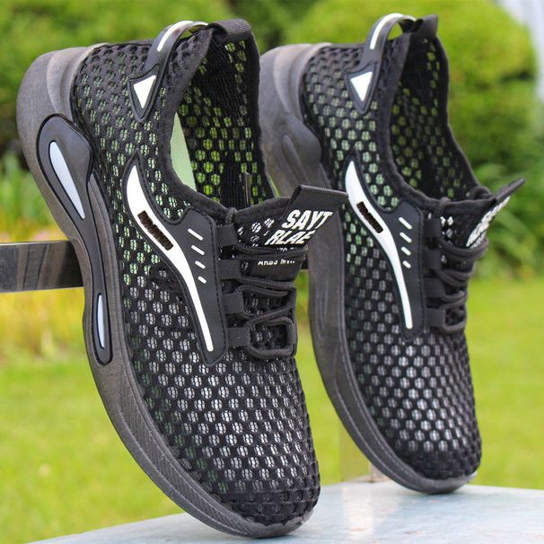Mesh New Summer Model, Breathable, Thin, Hollow Mesh Casual Sports Trendy Shoes, Men's Footwear_vogvips.com