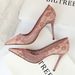 European And American Sexy Slimming High Heels Women's Shoes Slim Heels High Heels Shallow Mouth Pointed Mesh Hollow Lace Single Shoes_vogvips.com