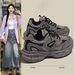 Purple Thick Soled Dad Shoes For Women New Popular All Match Lightweight Breathable Casual Sports Running Shoes_vogvips.com