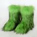 Women's Fur Boots, Warm Shoes, Imitation Fox Midsole, Imitation Raccoon Fur Grass, Winter Snow Boots_vogvips.com