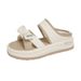 Women's Summer Best-selling Lazy Flip-flops With Soft Soles And Thick Heels - Perfect For Students And Suitable For Casual Beach Wear._vogvips.com
